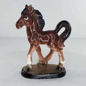 Vintage Horse Foal Figurine Bay Brown